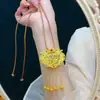 Colgante Candado del Discípulo del Emperador con Dragón y Fénix, Color Dorado Simulado, Igual que el Candado de Oro de Boda de la Joyería
