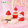 Decoración de micro paisajismo de musgo navideño de frutas, pastel de fresa, pastel de mago de nariz grande, accesorios de decoración de bola de cristal
