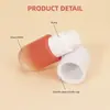 Botella Transparente Redonda de 50 ml para Esencia de Cuidado de la Piel, Botella Vacía, Tipo Spray de Presión de 30 ml para Dispensar Loción y Aceite Esencial