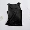 Yuyue Verano Nuevo Ropa Interior Sexy para Mujer, Color Sólido 100% Seda de Morera Camiseta sin Mangas Redonda Corta, Venta al por Mayor