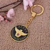 Chaveiro de metal chaveiro com pintura personalizada anel de metal pingente de chave chaveiro de desenho animado