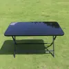 Mesa de Vidro Temperado Simples e Portátil para Uso Doméstico, Mesa de Jantar Dobrável, Mesa e Cadeiras de Varanda, Mesa para Quiosque de Lazer ao Ar Livre