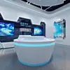 Expositor Único Inspirado en la Tecnología, Expositor de Gabinete Circular de Múltiples Niveles Iluminado Creativo