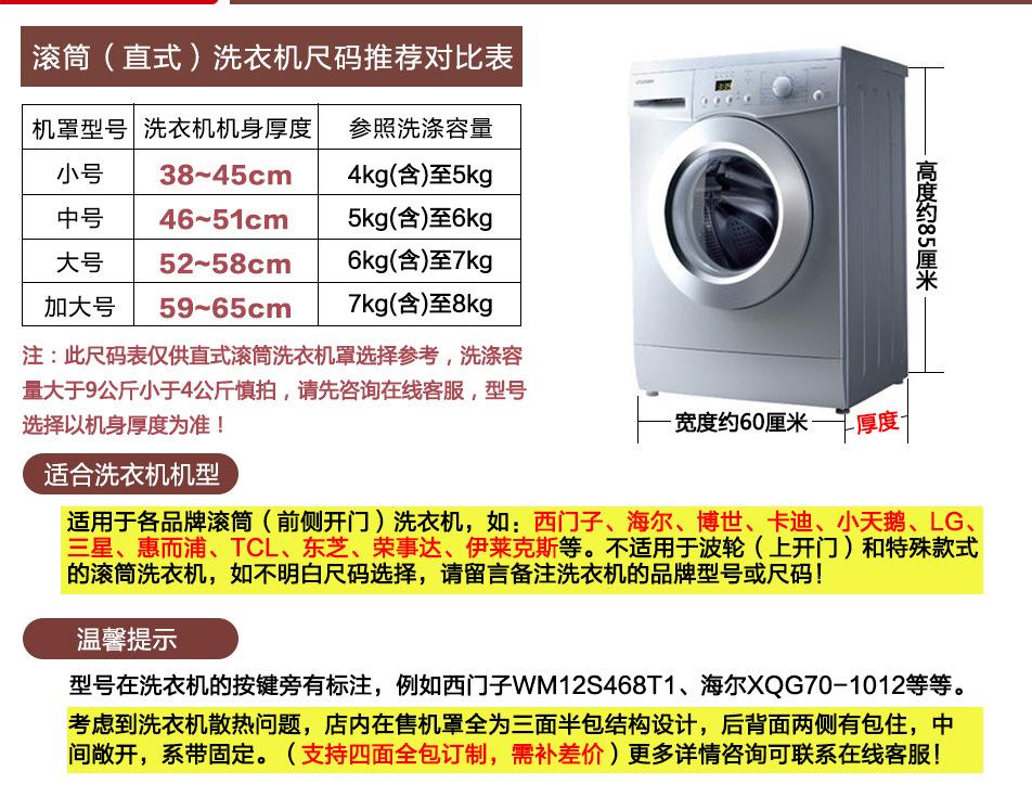 进宝防紫外线滚筒洗衣机罩详情页_01