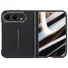 Adecuado para el teléfono plegable Apple iPhone Duo, con un soporte de cuero sintético con tacto de piel, bisagra central y funda protectora a prueba de caídas