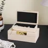 Caja de Almacenamiento de Joyería con Patrón Tejido Sencillo para Habitaciones Modelo, Vestidores, Salas de Estar, Gabinetes de Vino y Dormitorios; una Caja Organizadora y de Almacenamiento de Lujo Ligero