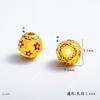 Contas Espaçadoras Flor Azul Esmaltada Oca Banhadas a Ouro Atacado Estilo Chinês Pulseira DIY Contas Redondas Acessórios