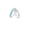 Anillos de Pareja Amor Oceánico Lujo Ligero Exquisitos Alto Nivel Nicho Nuevos Anillos a Juego Regalo de Cumpleaños para Novio y Novia