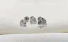 Brincos de aço inoxidável 316 com quatro garras, peça única, coração, zircônia 3A, brincos simples de diamante para mulheres, brincos em estoque