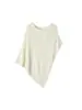 Capa Metálica Marca Z Moda Femenina Venta Caliente Transfronteriza Abrigo Asimétrico Estilo Europeo y Americano Blanco Café Za