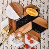 Posavasos Aislados de Mármol Empalmados con Madera de Acacia Redondos Manteles Individuales para Café Posavasos de Té de Halloween Procesamiento Personalizado Escandinavo