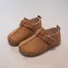 Zapatos Birkenstock de comercio exterior para niños, nuevo estilo otoño 2026, zapatos pequeños de cuero de moda retro para niñas, para bebés y niños pequeños, zapatos sin cordones