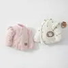 Chamarra de algodón acolchada para bebé, top acolchado grueso, abrigo cálido para niñas, 120g, abrigo de otoño/invierno para bebés y niños pequeños para niñas