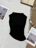 3654 # Camiseta elegante de manga corta con pliegues y ceñida a la cintura para mujer, perfecta para el verano. Diseño único y hermoso, corte ajustado, sin mangas y de longitud corta