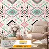 Pegatinas Retro Bohemias Autoadhesivas Impermeables y a Prueba de Moho Pegatinas de Pared Decoración de Renovación de Paredes de Dormitorio Papel Tapiz Ecológico