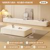 Mesa de Centro Estilo Creme para Sala de Estar, Novo Modelo 2025, Conjunto de Mesa de Centro Pequena Tendência e Gabinete de TV
