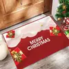 Capachos de Entrada Vermelhos de Natal Transfronteiriços, Tapetes de Banheiro Absorventes de Água e Antiderrapantes, Tapetes de Veludo Cristal Festivos e Resistentes a Manchas para Casa