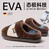 Pantuflas de algodón para pareja para mujer, nuevo modelo otoño e invierno 2026, antideslizantes, cálidas, para uso en interiores en casa, silenciosas, zapatos de algodón felpudo para hombre