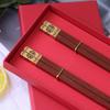 Pauzinhos de cobre de metal estilo chinês cabeça quadrada dupla felicidade asas de frango de sândalo vermelho pauzinhos de madeira ébano hotel utensílios de mesa de presente doméstico