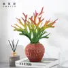 Jarrón de Cerámica de Fresa Omaysn Artesanías de Cerámica de Frutas Transfronterizas Adornos de Decoración para Sala de Estar Estilo Ins