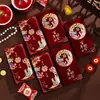 2026 Nuevo Estilo Ceremonia del Té Sobres Rojos Creativos Boda Bolsas de Sobres Rojos de Terciopelo Sobres Rojos de Boda para Cambio de Dirección Regalos de Dinero Bolsas de Boda de Mil Yuanes