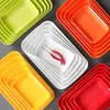 Plato de plástico comercial para rollos de fideos de arroz, vajilla rectangular de melamina, plato para hot pot, plato de servir, plato para comedor en casa, plato para barbacoa