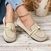Sapatos casuais slip-on planos estilosos plus size para mulheres, design de bico raso, coleção de verão transfronteiriça nova, malha colorida em blocos, modernos