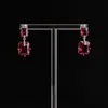 2026 Joyería Joven de Lujo Cuadrado Verde Circonita Pendientes Nuevo Modelo Popular Elegantes Exquisitos de Moda Accesorios para Orejas