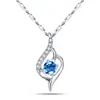 Colar de prata esterlina s925 Colar estilo coreano Acessórios macios Pingente de zircônia apenas amor incrustado Joias de prata para atacado Presentes