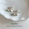 Aretes Flor de Diamante Cuadrado para Mujer Lujo Accesible Francés Aretes de Aguja de Plata de Ley de Gama Alta Nuevo Estilo Caliente 2025 Aretes Únicos y Hermosos