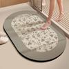 Tapete de Chão para Vaso Sanitário Banheiro Antiderrapante Absorvente Vaso Sanitário Forte Porta Vaso Sanitário Lama de Diatomáceas Secagem Rápida Tapete de Pé Tapete Banheiro