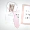 Corbata pequeña de color rosa claro, blanco y amarillo claro ultra corta para niños, hombres y mujeres, de bolsillo, para estudiantes de preescolar y primaria pueden