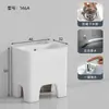 Fregadero Mopero Pequeño para Balcón de Casa, Lavabo para Piso de Baño, Fregadero Mopero Cerámico Alto de Pie, Tamaño Grande