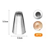 Boquilla de acero inoxidable tamaño XXL para tubería, boquilla para hojaldre, boquilla para crema de pastel, herramienta para hornear, galleta sin costuras