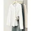 Camisa Casual Feminina Plus Size Outono Nova Corte Tridimensional Estilo Chinês Bordada Gola Redonda Manga Longa 100kg 0763