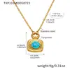 Nuevo Conjunto de Collar, Pendientes y Anillo con Colgante de Acero Inoxidable Turquesa Azul de Xinyixin, Joyería Exquisita Europea y Americana Que No Se Desvanece