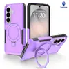 Novo Modelo da Samsung é Adequado para Capa de Celular com Suporte Giratório S26, Sucção Magnética S25 Ultra Anti-Queda Capa Protetora Três em Um