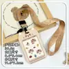 Portatarjetas de Onda con Orejas de Gato Artísticas Portatarjeta de Acceso Escolar para Estudiantes Portatarjetas de Identificación con Foto de Idolo Cubierta Protectora Transfronterizo