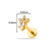 Henson G23/F136 Aleación de Titanio Compacto y Exquisito Estilo de Rosca Interna Lazo Stud para Labio Solar Stud para Cartílago de la Oreja Joyería para Piercing