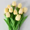 Mini tulipán de PU, flor artificial, flor falsa, decoración para el hogar, boda, flor artificial de mano transfronteriza, flor de plástico al por mayor