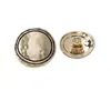 Botones Metálicos Curvos de Doble Anillo Cosidos a Mano para Abrigos de Lana, Chaquetas, Trajes, Botones para Ropa Formal, Botones Dorados