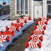 Nuevo letrero de suelo navideño con diseño de cachorro Grinch, letrero impermeable para césped de fiesta al aire libre, jardín