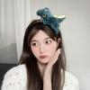 TikTok Popular de Internet Divertida Diadema de Cabeza de Dinosaurio Femenina Niña Linda Vendiendo Diadema de Tiranosaurio Rex Linda Tocado para Lavarse la Cara Tarjeta para el Cabello Tocado