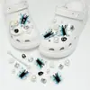 Hebilla de Zapato KT Dulce Fresca con Brillo Plateado, adecuada para Crocs, accesorios decorativos de zapato de lujo ligero, decoraciones desmontables de alta gama para DIY