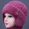 Moda de invierno gorro de lana grueso y cálido con forro polar para ancianos para mujeres, mamá, sombrero para mediana edad y ancianos