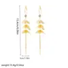 Pendientes Geométricos de Flor con Borlas Estilo Metal Exagerado Europeo y Americano, Modernos y Versátiles para el Uso Diario, Estilo Dulce, Nueva Tendencia