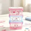 Caja de Almacenamiento Auténtica de Tres Niveles Hello Kitty - Una Delicia para Niñas, una Herramienta Mágica para Organizar el Escritorio, Caja de Almacenamiento para Papelería Estudiantil