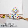 Quadrado azul claro xadrez geométrico borboleta vermelha xadrez cor all-match handmade loose beads mobile phone chain pingente DIY pingente