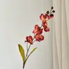 Buquê de Flores Artificiais Phalaenopsis de Outono Decoração de Arranjo de Flores para Mesa de Casa Conjunto de Flores Artificiais Francesas Retro de Alta Qualidade