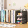 Soporte para Libros de Escritorio Estudiante Estantería para Guardar Libros Portalápices de Papelería Estantería Organizador de Archivos de Oficina Estante de Escritorio